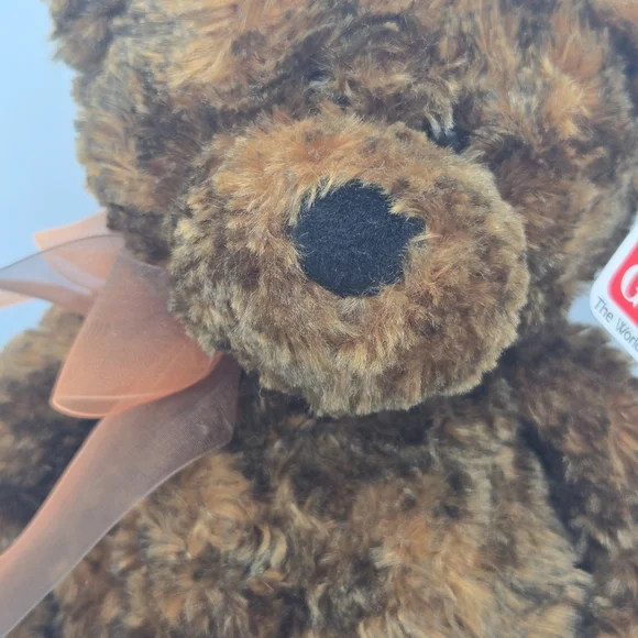 Gund Very Soft Cuddly 12.5” Teddy Bear BENSON Plush Stuffed Animal W/ Bow & Tags - Picture 3 of 13